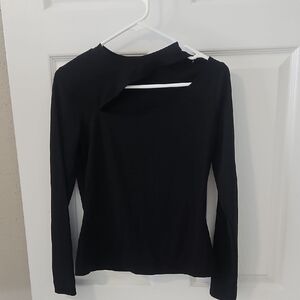 Banana Republic Factory Black Asymmetrical Top